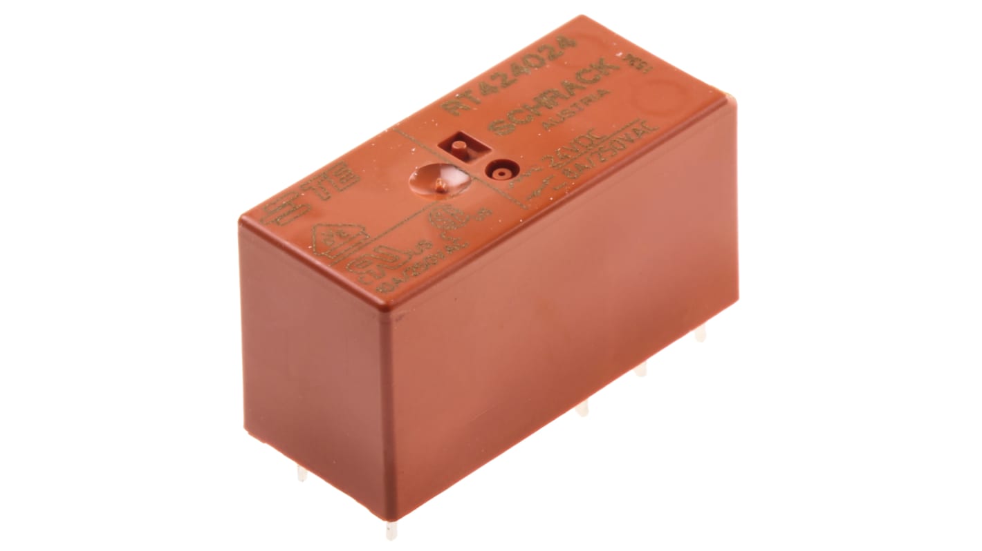 Relè di potenza Siemens LZX, bobina 24V cc, corrente 8A, montaggio flessibile, dimensioni 29x12,7x19,5 mm.