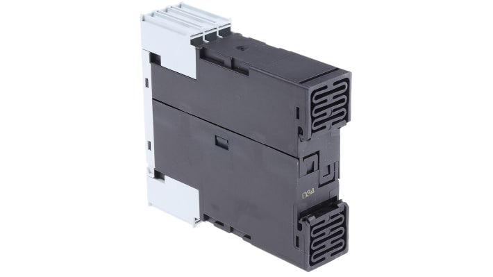 Relè di monitoraggio fase Siemens 3UG4512-1AR20, montaggio su guida DIN, contatto SPDT, dimensioni 91 x 22.5 x 83 mm.
