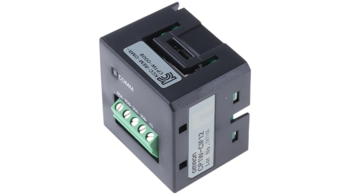 Modulo di comunicazione Omron CP1W-CIF12 per serie CP1W, compatibile con CP1L, supporta collegamenti seriali e funzioni Modbus-RTU.
