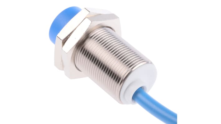 Baumer IFRM 18X9103, sensore di prossimità cilindrico NAMUR M18, rilevamento 8 mm, IP67, montaggio non a filo, ATEX.