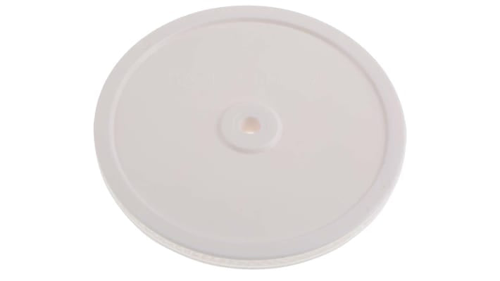 Riflettore Banner BRT3 per sensori Serie SM312, diametro 81 mm, struttura acrilica, installazione semplice con foro centrale, temperatura operativa -20/+65 °C.