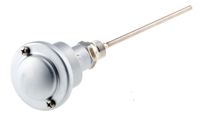 Sensore di temperatura PT100 Jumo 902023/10-380-1003-1-6-150-104/000, guaina in acciaio INOX, lunghezza 150mm, diametro 6mm, per applicazioni HVAC.