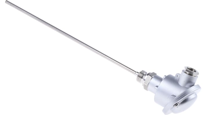 Sensore di temperatura PT100 Jumo 902023/10-380-1003-1-6-300-104/000, lunghezza 300mm, diametro 6mm, guaina in acciaio INOX.