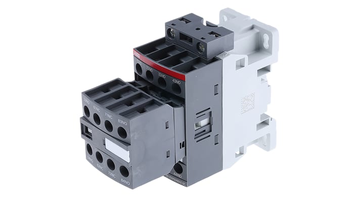 Contattore ABB 1SBH137001R1362 NF62E-13, 6NO + 2NC, 230 V ca, 690 V ca, dimensioni 45x86x110.5 mm, temperatura -40/+70 °C.