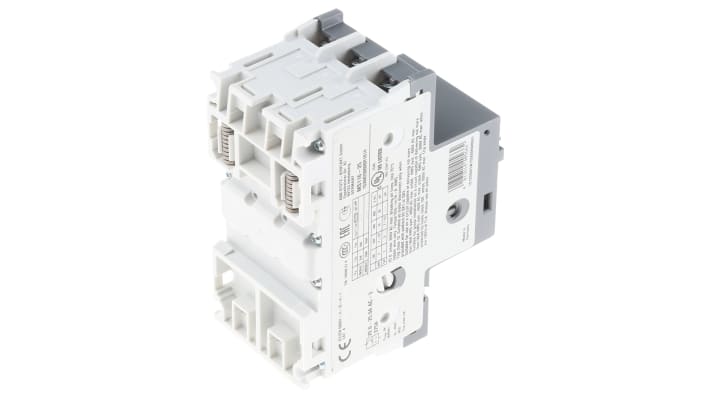 Interruttore automatico motore ABB 1SAM250000R1014 MS116-25, 3 poli, 20-25 A, 690 V, dimensioni 45x97,8x86,6 mm.