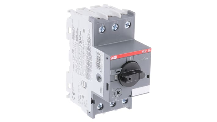 Interruttore automatico motore ABB 1SAM250000R1015 MS116-32, 25-32 A, protezione cortocircuito, dimensioni 97.8x45x86.6 mm.