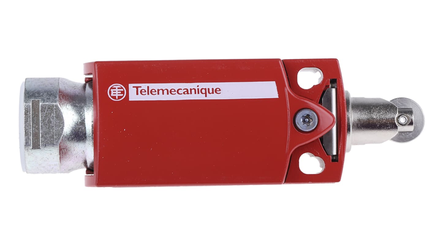 Interruttore di interblocco Telemecanique Sensors XCSD3902P20, attuatore a rotella, custodia metallica, grado di protezione IP66/IP67.