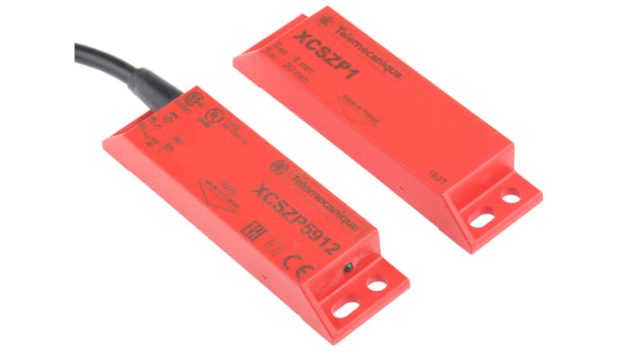 Interruttore di sicurezza senza contatto Telemecanique Sensors, 24V cc, IP66/IP67, distanza di commutazione 8 mm, dimensioni 88x34x13 mm.