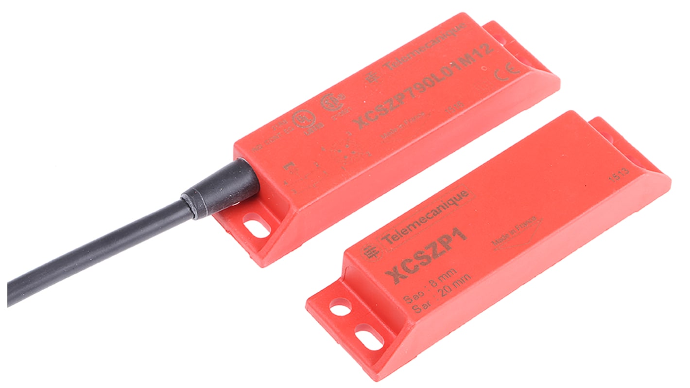 Interruttore di sicurezza senza contatto Telemecanique Sensors, 24V cc, protezione IP66/67, dimensioni 88 x 25 x 13 mm.