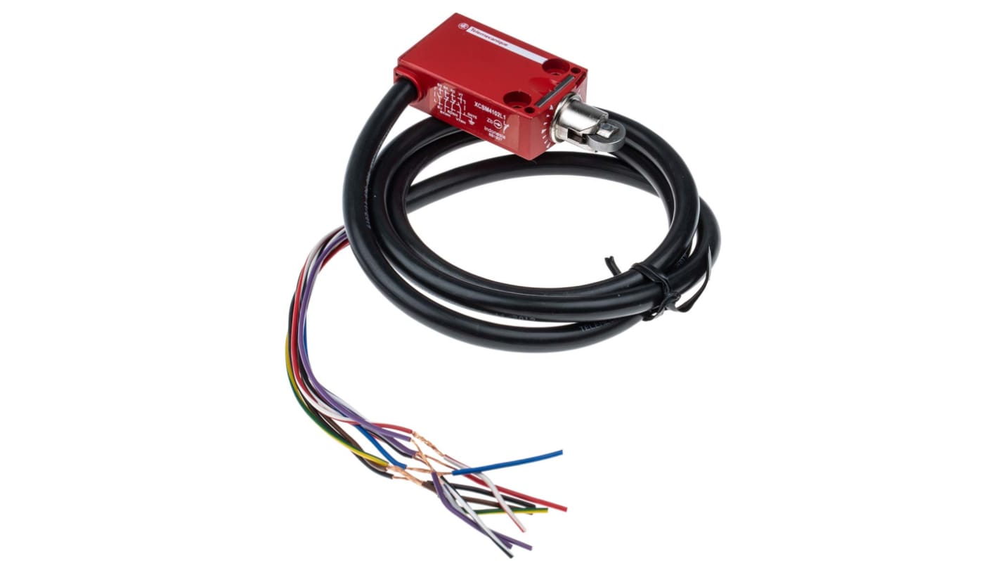 Interruttore di interblocco Telemecanique Sensors XCSM4102L1, tasto a rotella, 4 contatti, grado di protezione IP66/IP68.