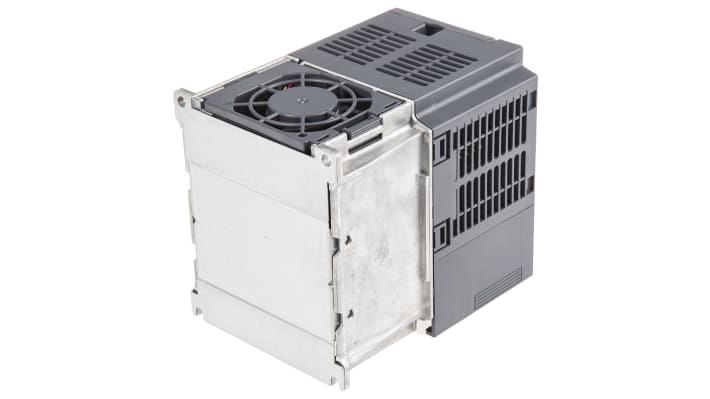 Inverter Mitsubishi Electric FR-D720S-070SC-EC, monofase 1,5 kW, 230 V, controllo vettoriale, dimensioni 128x108x155 mm.