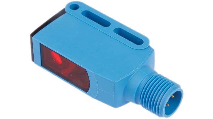 Sensore fotoelettrico rettangolare Sick WL9-3P2430 a retroriflessione, rilevamento fino a 4 m, montaggio a pannello, IP66/IP67/IP69K.