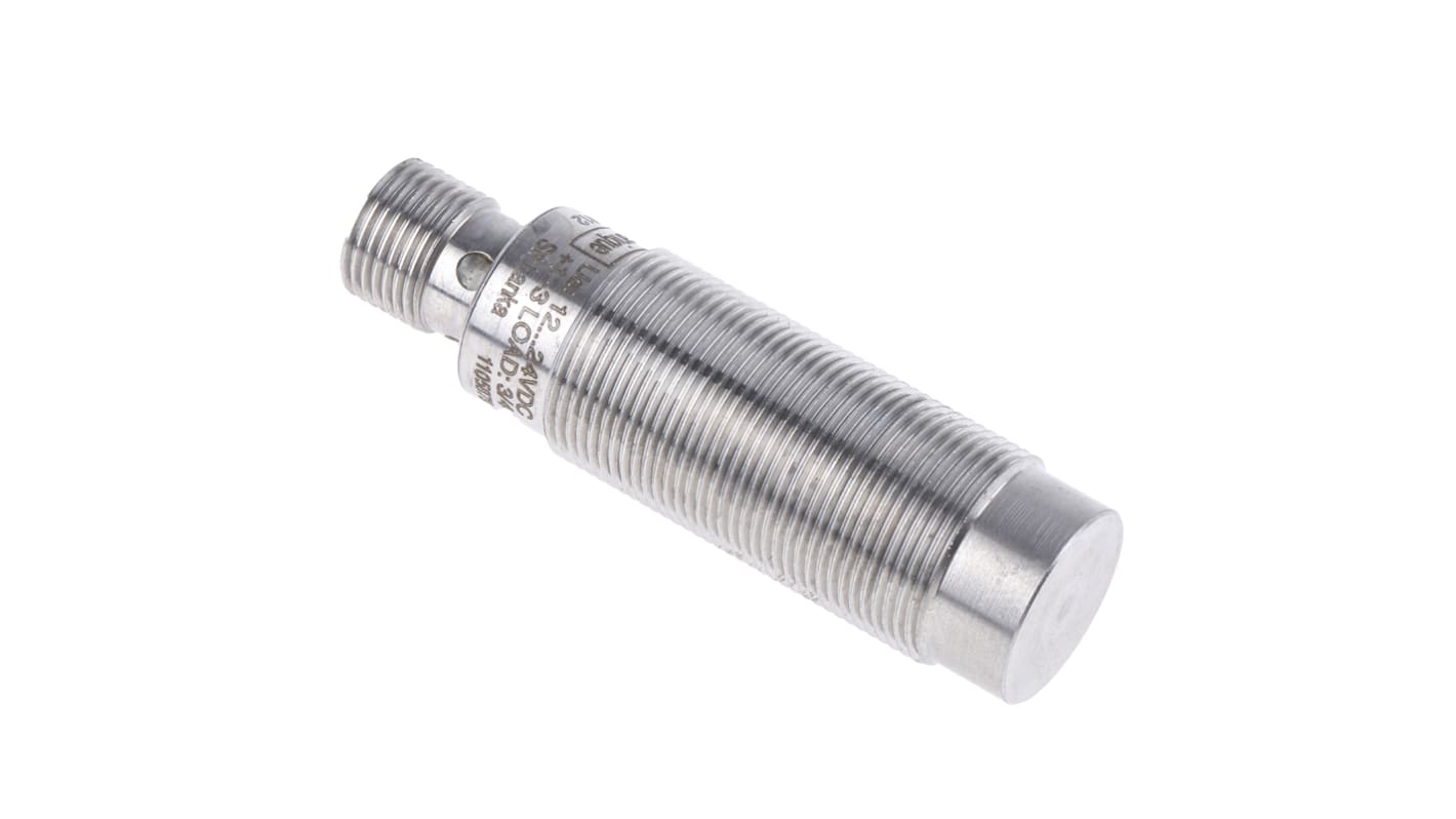 Sensore di prossimità cilindrico PNP Telemecanique Sensors XS918R4PAM12, M18 x 1, rilevamento fino a 20 mm, IP68/IP69K.