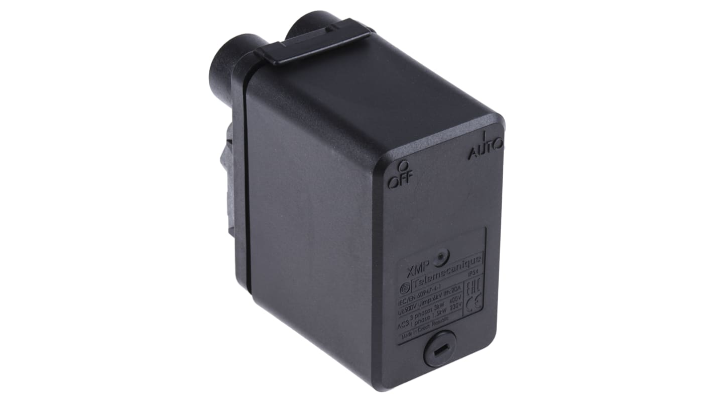 Sensore di pressione Telemecanique Sensors XMPA12B2131, 12bar max, G1/4 femmina, IP54, attuatore a diaframma, 2 ingressi cavi.