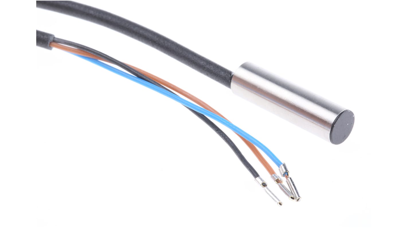 Sensore di prossimità cilindrico PNP BALLUFF BES 516-371-SA-10-PU-03, rilevamento 1,5 mm, custodia in acciaio inox, IP67.