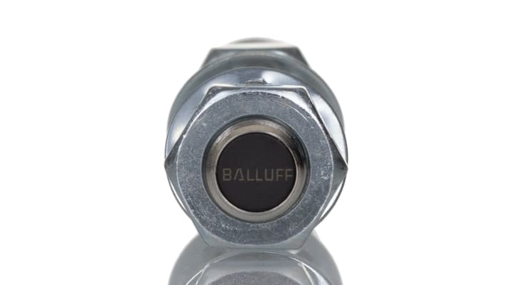 Sensore di prossimità cilindrico PNP BALLUFF BES M08MH1-PSC20B-S04G, rilevamento 2 mm, IP67, alimentazione 12-30 V c.c.