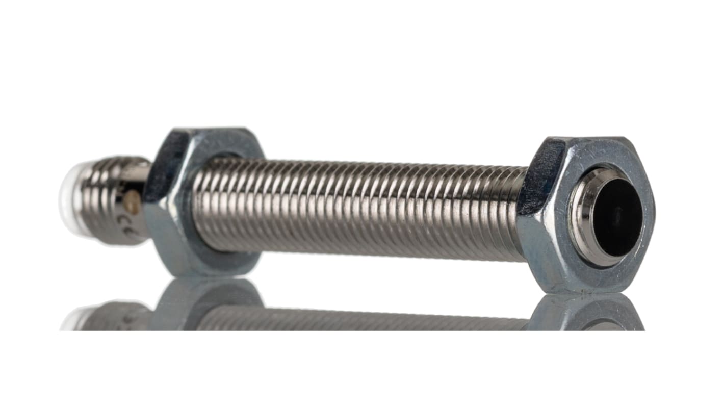 Sensore di prossimità cilindrico PNP BALLUFF BES M08MI-PSC20B-S49G, rilevamento 2 mm, IP67, connettore M8 a 3 pin.