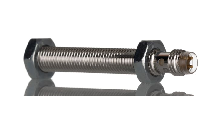 Sensore di prossimità cilindrico PNP BALLUFF BES M08MI-PSC20B-S49G, rilevamento 2 mm, IP67, connettore M8 a 3 pin.