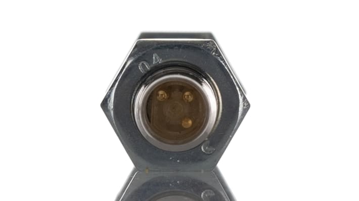 Sensore di prossimità cilindrico PNP BALLUFF BES M08MI-PSC20B-S49G, rilevamento 2 mm, IP67, connettore M8 a 3 pin.