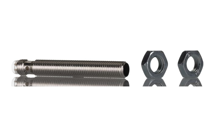 Sensore di prossimità cilindrico PNP BALLUFF BES M08MI-PSC20B-S49G, rilevamento 2 mm, IP67, connettore M8 a 3 pin.