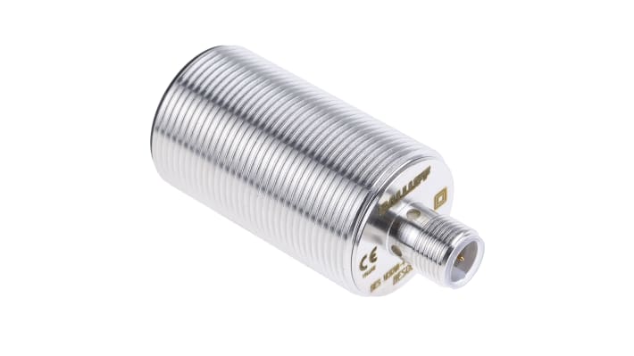 Sensore di prossimità induttivo PNP BALLUFF BES M30MI-PSC15B-S04G, cilindrico M30, rilevamento 15 mm, IP67.