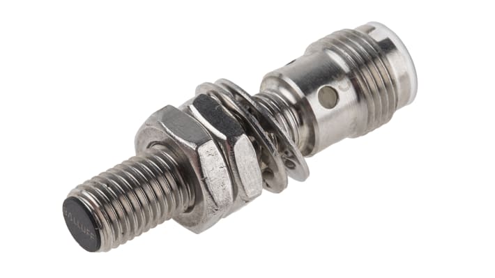 BALLUFF BES M08EE-PSC15B-S04G, sensore di prossimità induttivo PNP M8, rilevamento 1,5 mm, IP68, corpo in acciaio inox.
