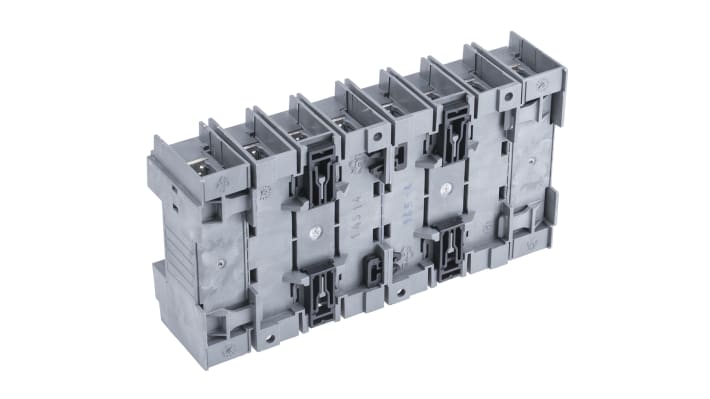 Interruttore di isolamento ABB OT125F4C, 4 poli, montaggio su guida DIN, corrente 125A, dimensioni 86x193x100mm.