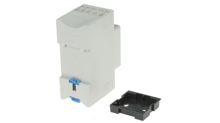 Finder 72.01.8.240.0000, relè di monitoraggio per liquidi conduttivi, montaggio su guida DIN, dimensioni 58 x 35 x 84 mm.