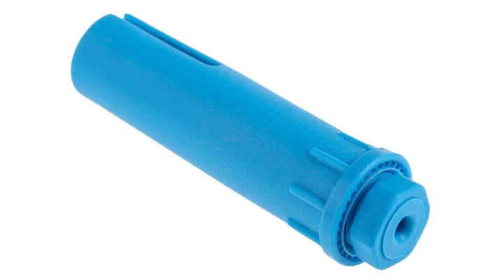 Finder 072.31, elettrodo verticale per monitoraggio liquidi conduttivi, montaggio su guida DIN, corpo in acciaio inox, gamma di sensibilità 5-150 kΩ.