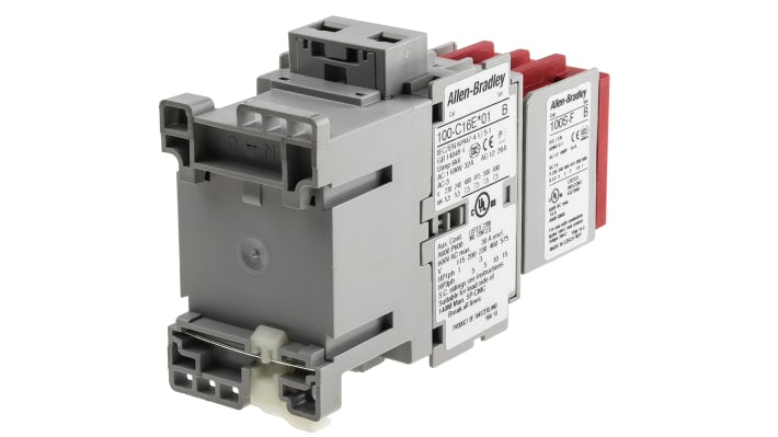 Contattore 3 poli Allen Bradley 100S-C16EJ23C, 16 A, 24 V c.c., dimensioni 45x81x125.5 mm, conforme a IEC 947-5-1.