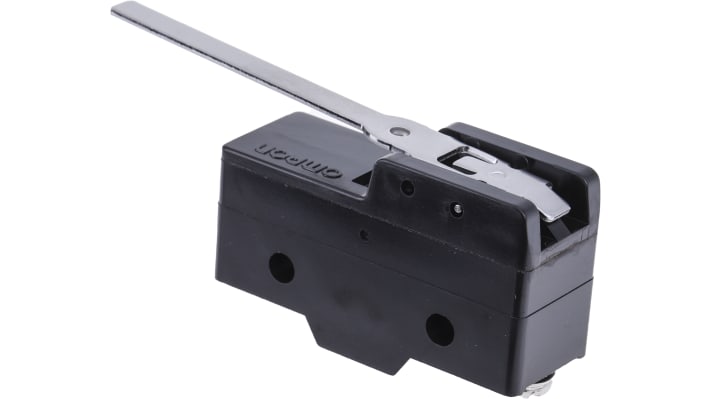 Interruttore di fine corsa Omron Z-15GW4-B, leva SPDT, contatti NO/NC, dimensioni 49.2mm x 29.4mm x 17.45mm, protezione IP00.