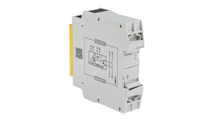 Relè di sicurezza Wieland SNO 1012, 24V, 1 canale, 2 contatti, design compatto 22.5mm x 91.5mm x 96.5mm.