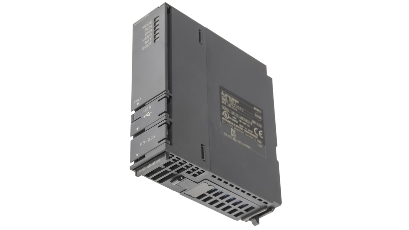 Mitsubishi Electric Q02UCPU, CPU PLC Serie Q, 2048 ingressi, 8192 uscite, montaggio a rack, dimensioni 27,4 x 98 x 89,3 mm.