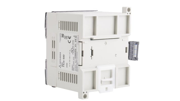 Modulo di espansione Mitsubishi Electric FX2N-8AD, 8 ingressi analogici, montaggio su guida DIN, dimensioni 105 x 75 x 75 mm.