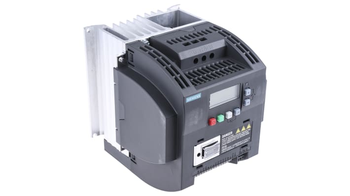 Inverter Siemens 4 kW, 400 V c.a., 3 fasi, 0-550Hz - Serie SINAMICS V20 (6SL3210-5BE24-0UV0) per sistemi HVAC e motori.