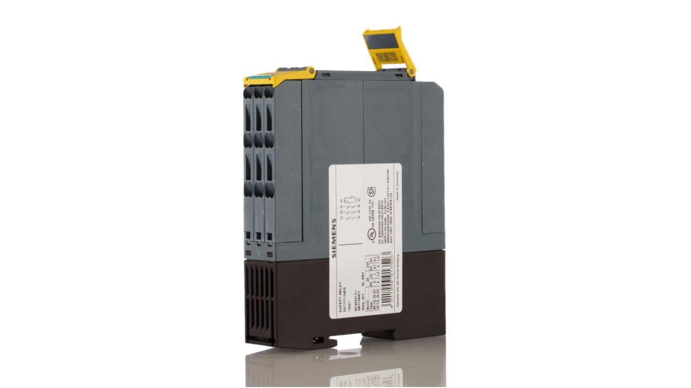 Relè di sicurezza Siemens 3SK1111-2AB30, 24V ca/cc, 1 canale, 4 contatti - Sirius serie 3SK1. Protezione e monitoraggio per dispositivi elettrici industriali. Compact e resistente, ideale per ambienti difficili.