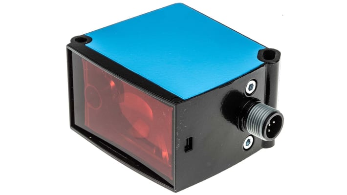 Sensore di distanza Sick DT50-P1124, rettangolare, rilevamento 200 mm a 10 m, montaggio a pannello, IP65, 30V.