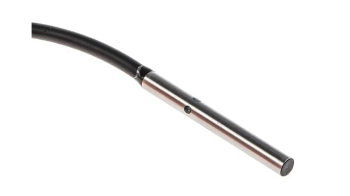 Omron E2E-C03SR8-WC-C1 2M, sensore di prossimità cilindrico NPN, rilevamento 0,8 mm, IP67, acciaio inox, 27,1 mm x 3 mm.