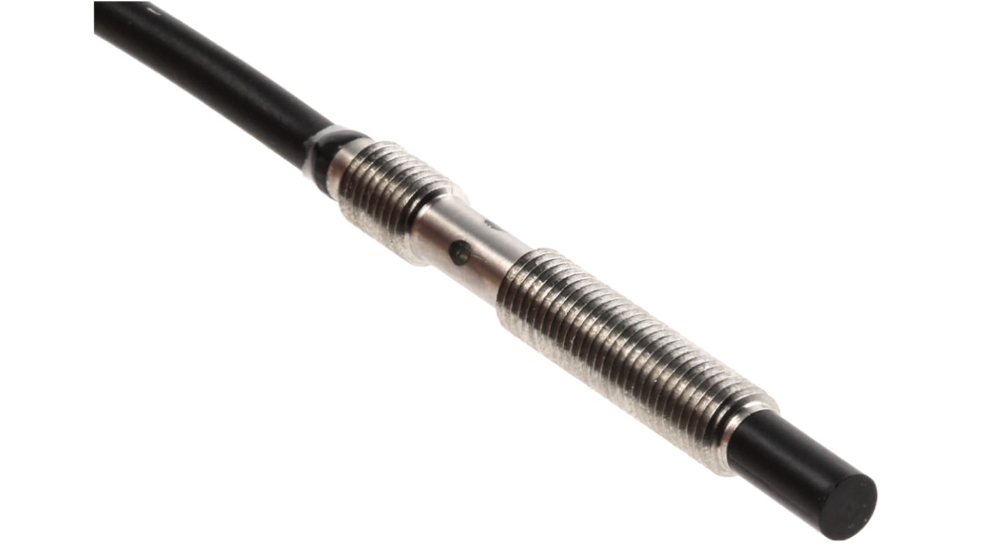 Sensore di prossimità cilindrico NPN Omron E2E-S04N02-WC-C1 2M, rilevamento a 2 mm, IP67, acciaio inox, installazione non a filo.