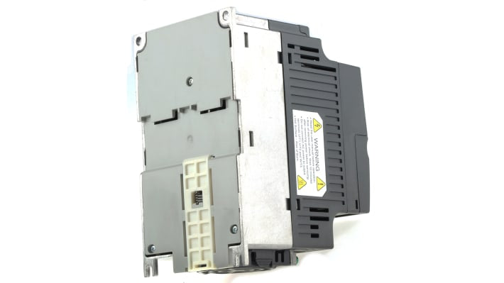 Inverter monofase 1,5 kW, 230 V c.a., frequenza 0-600Hz. Ideale per pompe, ventole e nastri trasportatori. Filtro EMI, protezione sovraccarichi e controllo PID. Delta Electronics - VFD015EL21A.