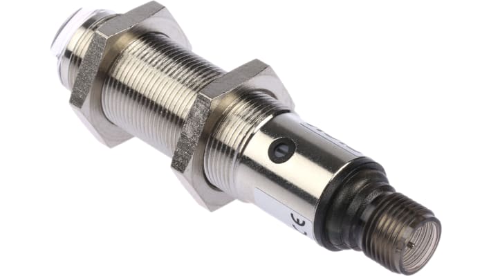 Sensore fotoelettrico cilindrico a retroriflessione Sick VL18-4P3240, gamma di rilevamento 50 mm a 3,7 m, montaggio filettato.