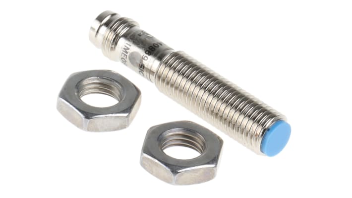 Sensore di prossimità cilindrico Sick IME08-02BPSZT0K, PNP M8, raggio 2 mm, IP67, montaggio a filo, tensione 10-30 V c.c.