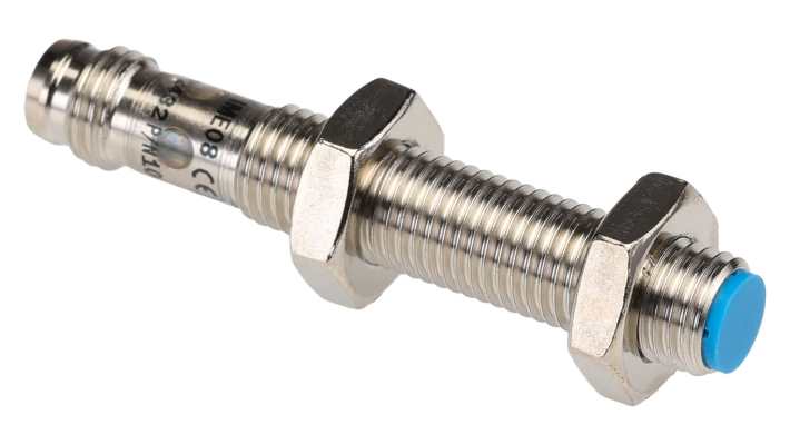 Sensore di prossimità cilindrico PNP M8 Sick IME08-02BPSZT0S, raggio di rilevamento 2 mm, grado di protezione IP67.