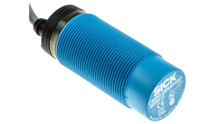 Sensore di prossimità cilindrico Sick CM30-25NAP-KW1, M30, rilevamento 25 mm, IP67, alimentazione 20-250 V c.a.
