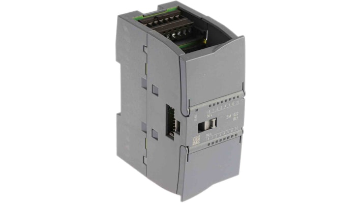 Modulo I/O PLC Siemens 6ES7222-1HH32-0XB0 per SIMATIC S7-1200, corrente 2A, dimensioni compatte. Ideale per applicazioni automatizzate.