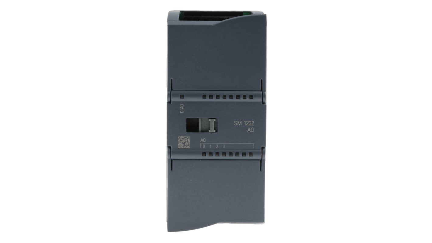 Modulo I/O PLC analogico Siemens SM 1232 (6ES7232-4HD32-0XB0) per SIMATIC S7-1200, 4 uscite, isolamento ottico e protezione IP20. Adatto per funzioni di rilevamento e controllo.