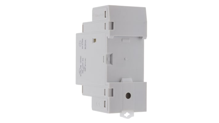 Contattore Finder 22.34.0.012.4320, 4 poli, 25 A, bobina 12 V, montaggio su guida DIN, temperatura operativa -20/+50 °C.