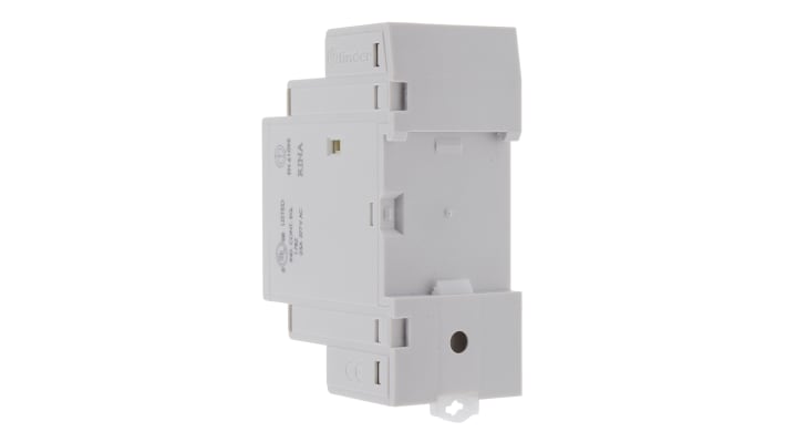 Contattore Finder 22.34.0.024.4320, 4 poli, 25 A, bobina 24 V, montaggio su guida DIN 35 mm, temperatura -20/+50 °C.