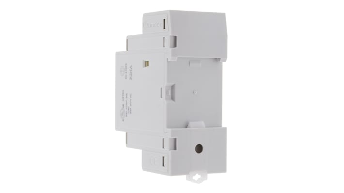 Contattore Finder 22.34.0.024.4720, 4 poli, 25 A, tensione bobina 24 V, montaggio su guida DIN 35 mm.