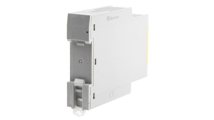 Finder 7S.12.9.024.5110, modulo relè SPDT 24V cc per guida DIN, dimensioni 78.8mm x 100.3mm x 22.5mm.